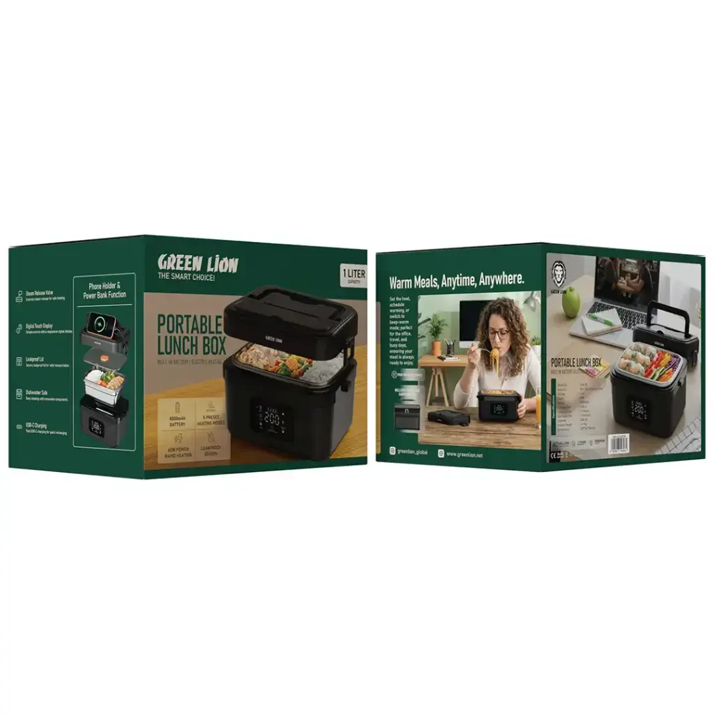 Green Lion Electric Lunch Box 1L USB Rechargeable Qatar
