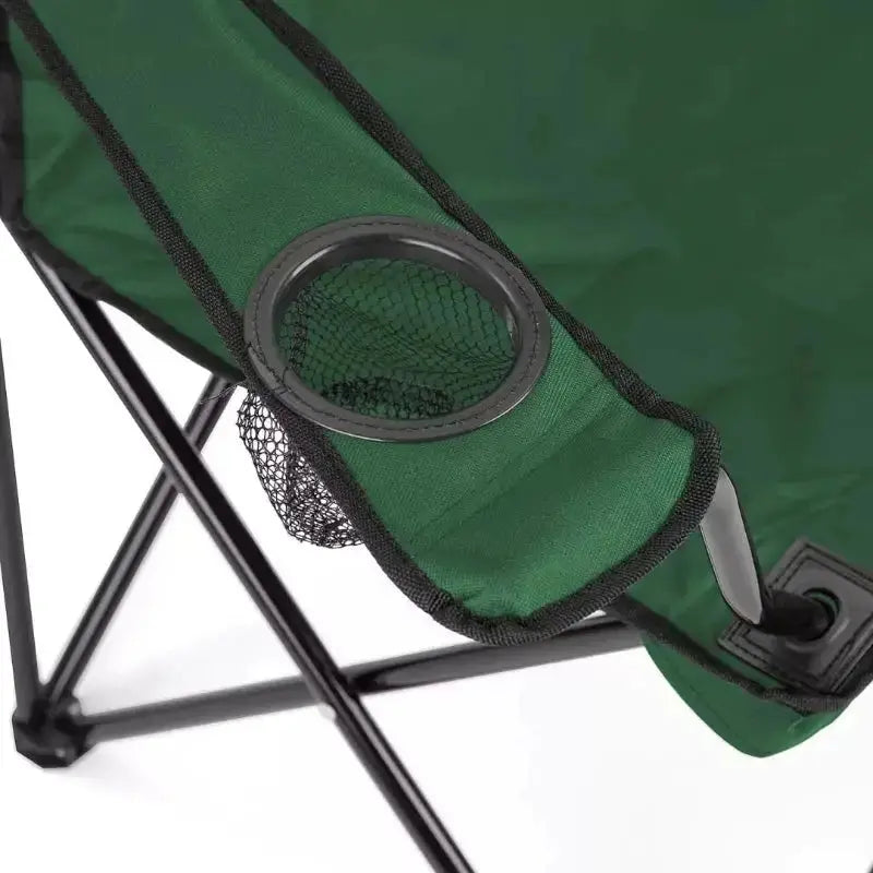 Green and Black Foldable Beach Chair for Camping Scrollcart Qatar 
