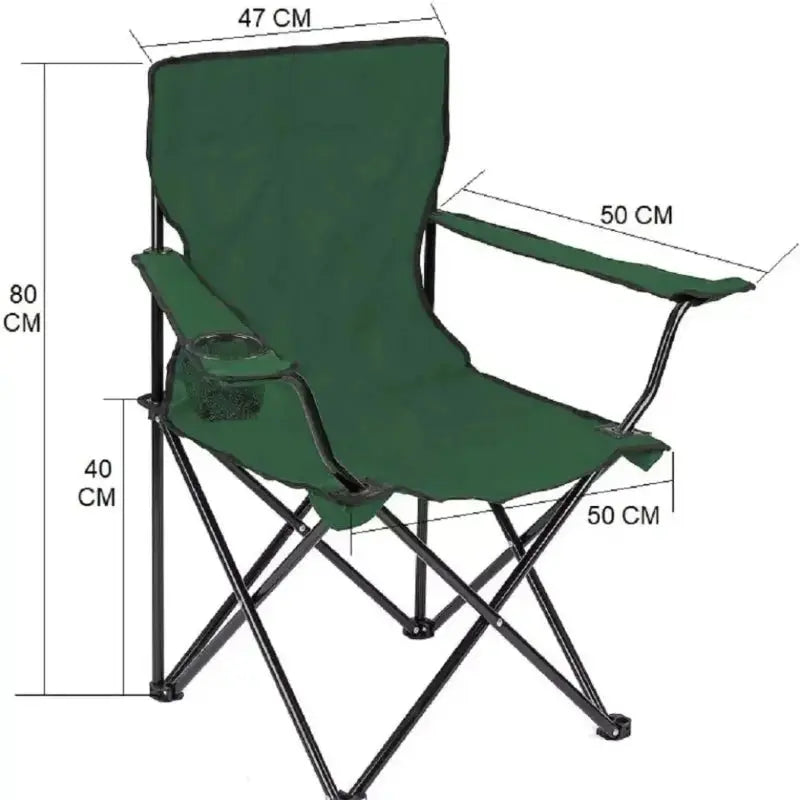 Green and Black Foldable Beach Chair for Camping Scrollcart Qatar 