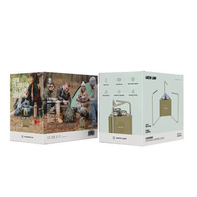 Green Lion 3-Burner Foldable Camping Stove - 8000W Butane Gas | Portable Outdoor Marhaba international 