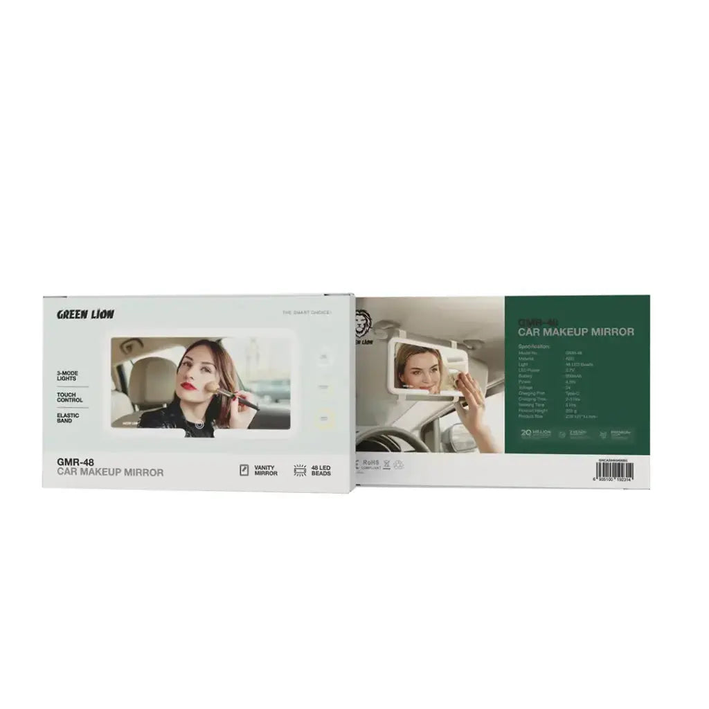 Green Lion GMR-48 Car Makeup Mirror - LED & Touch Control Marhaba international 