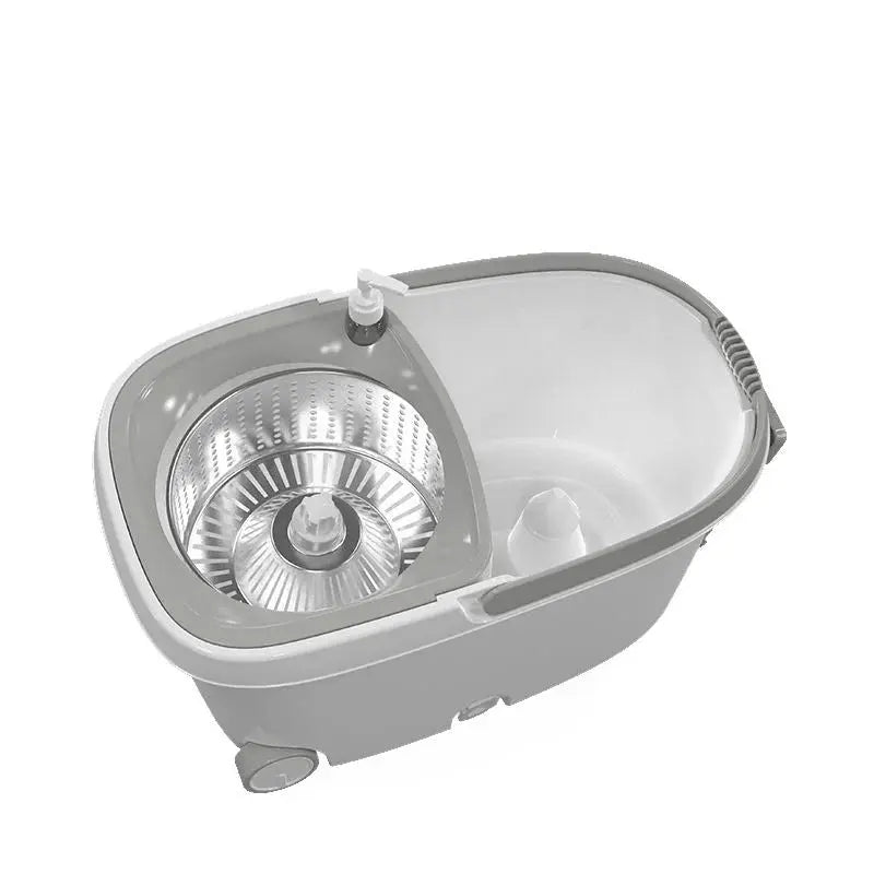 Flat Mop and Bucket Set with Wheels & Drainage Spout Scrollcart Qatar 