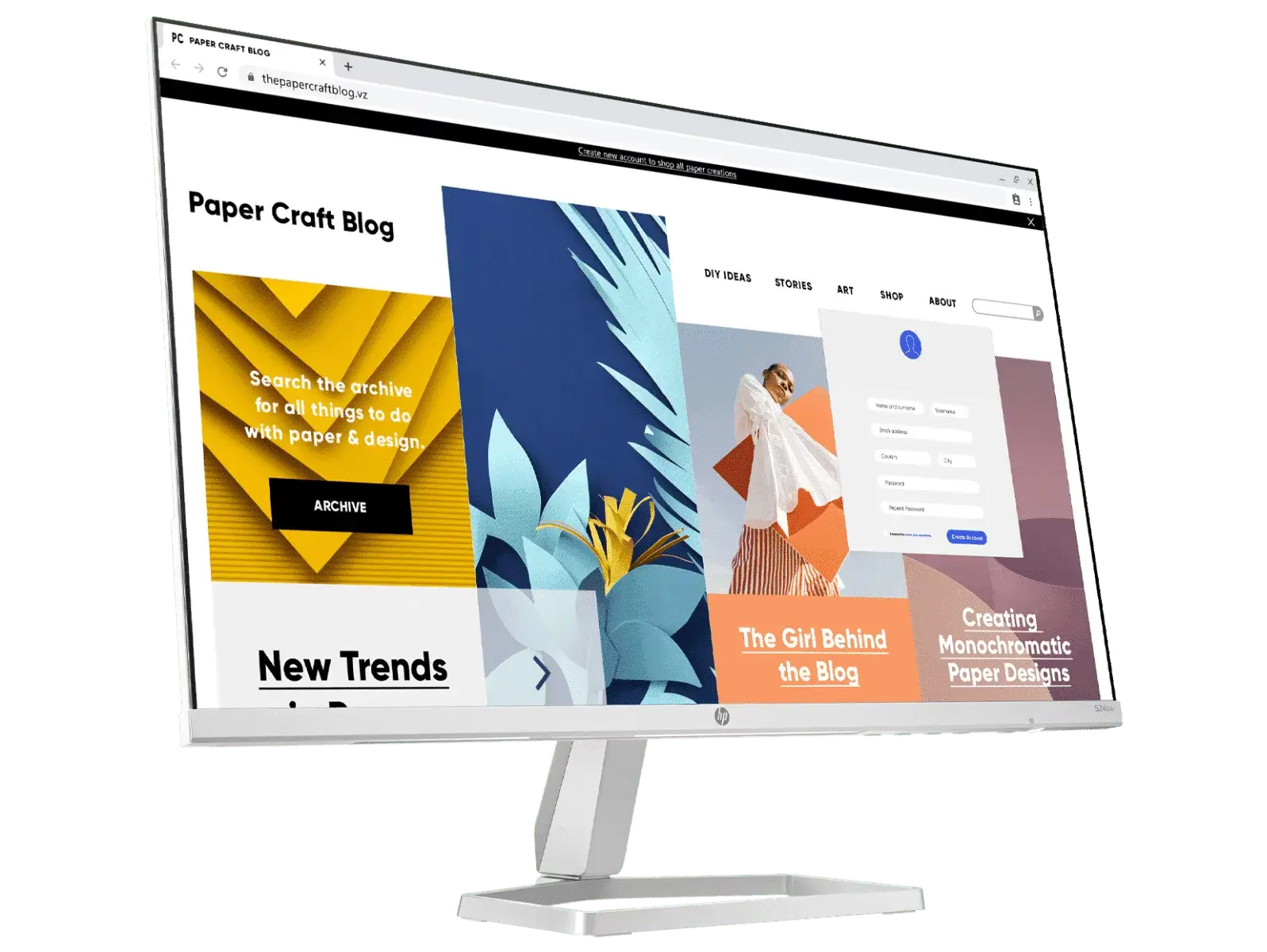 Buy HP Series 5 23.8 inch FHD White Monitor - Qatar