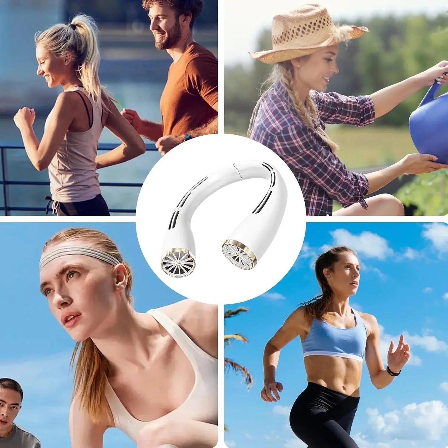Hands-Free Bladeless Portable Folding Mini Neck Fan Qatar