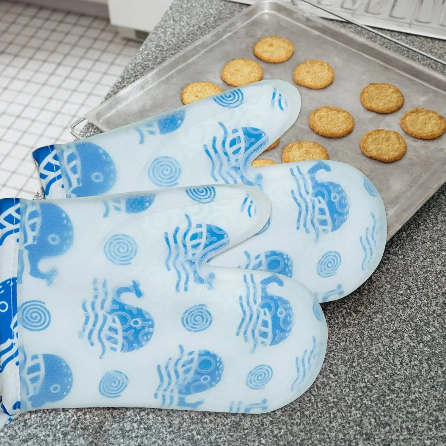 Heat-Resistant Kitchen Oven Gloves- 1 Piece Scrollcart Qatar 