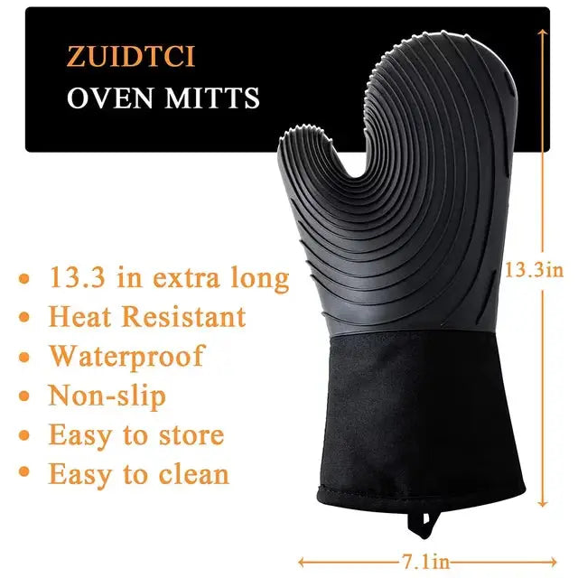 Heat-Resistant Silicone Oven Gloves Scrollcart Qatar 