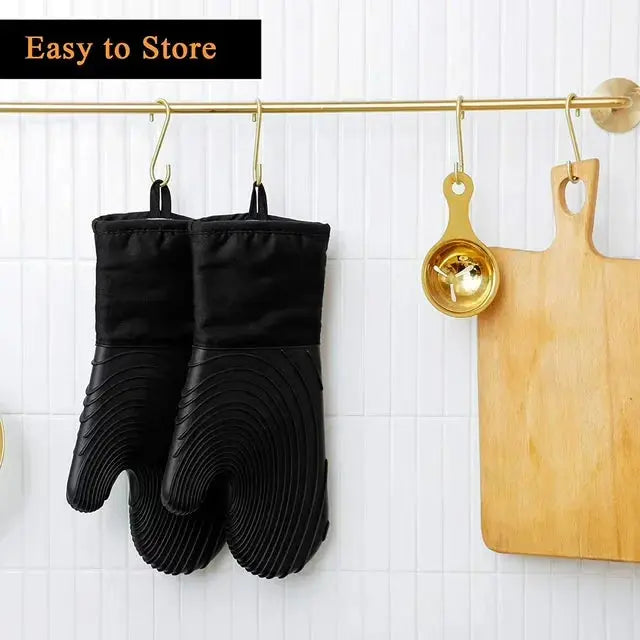 Heat-Resistant Silicone Oven Gloves Scrollcart Qatar 