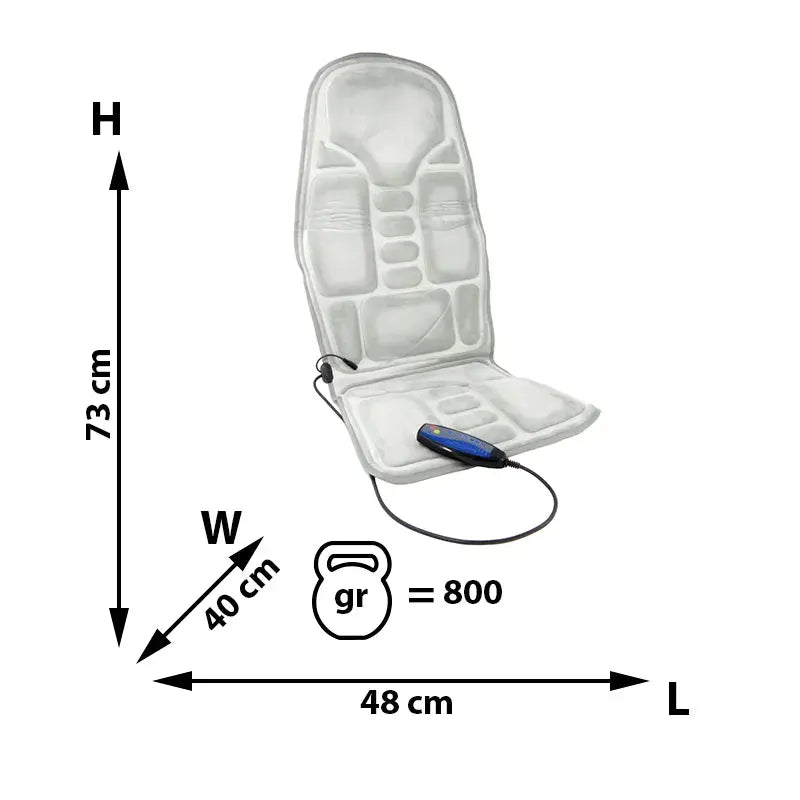 Heated Massage Seat Cushion - Shiatsu Vibration Car & Home Scrollcart Qatar 