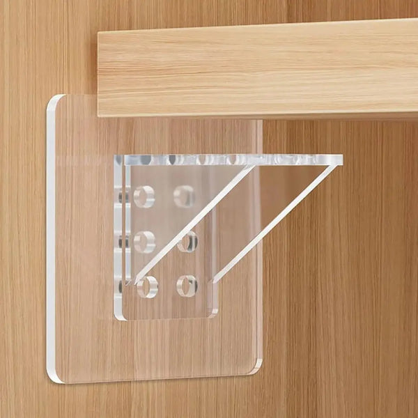 Heavy-Duty Self-Adhesive Shelf Support Brackets – No-Drill L-Shaped Wall Mounts 2pcs Scrollcart Qatar 
