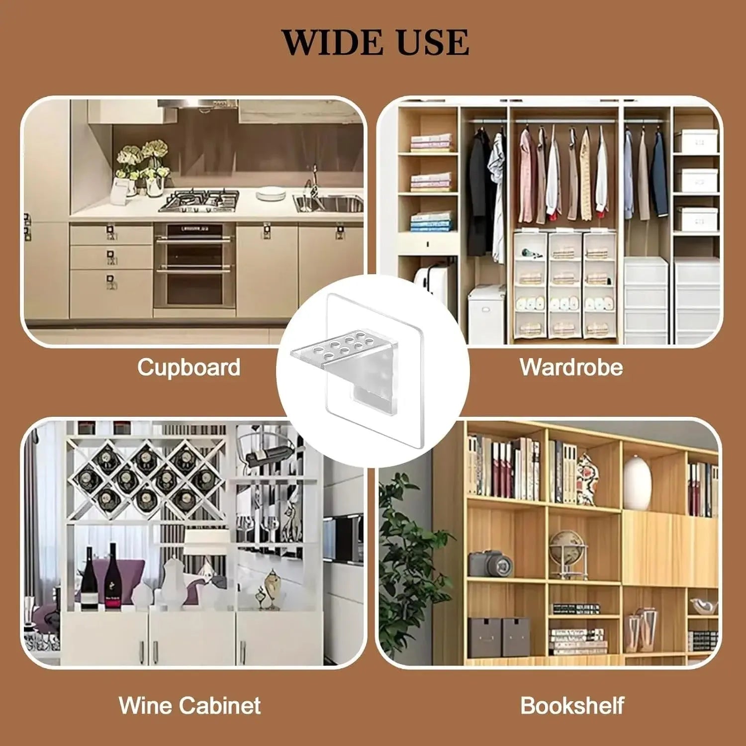 Heavy-Duty Self-Adhesive Shelf Support Brackets – No-Drill L-Shaped Wall Mounts 2pcs Scrollcart Qatar 
