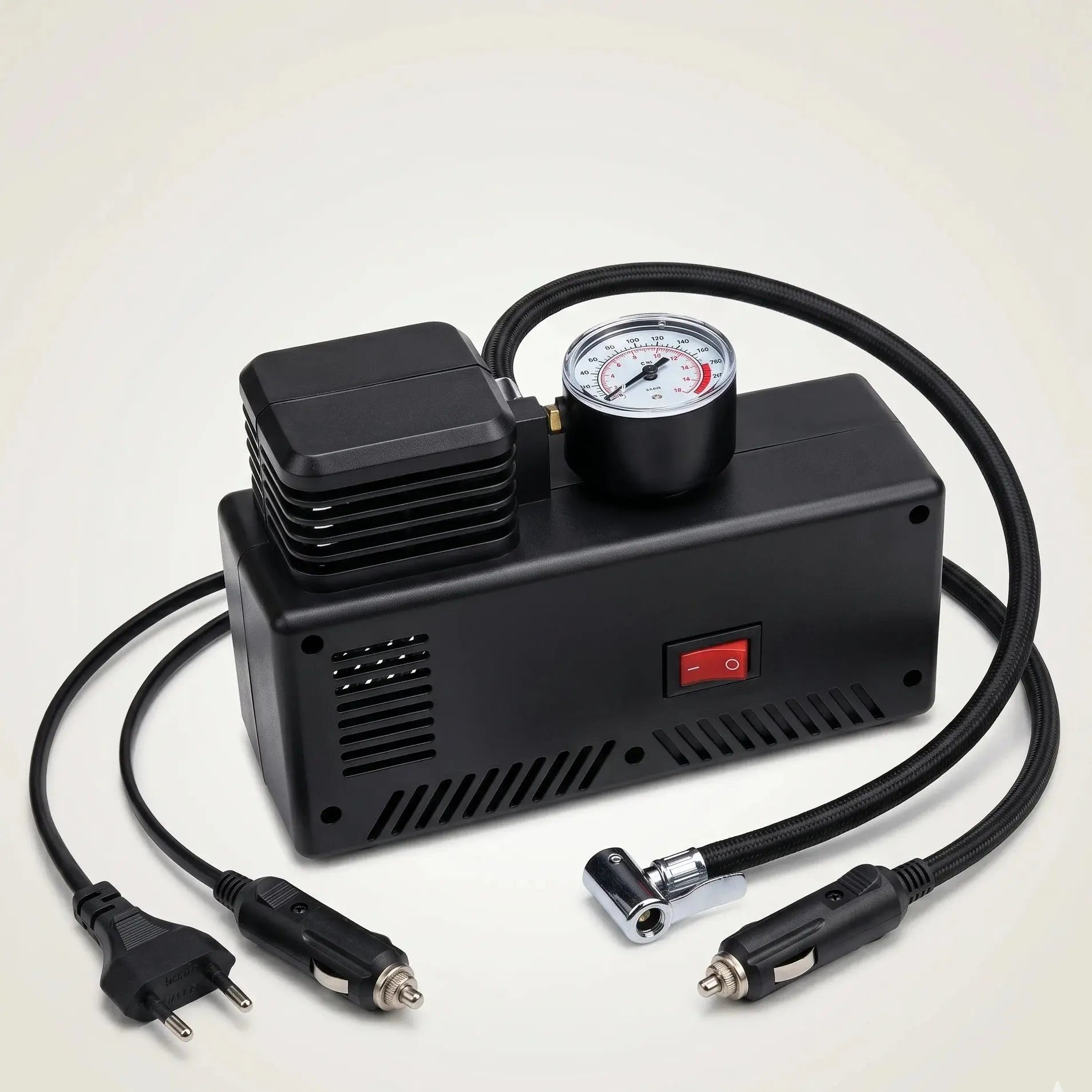 HiMK CM-301 Dual-Power Portable Car Air Compressor & Tire Inflator Scrollcart Qatar 