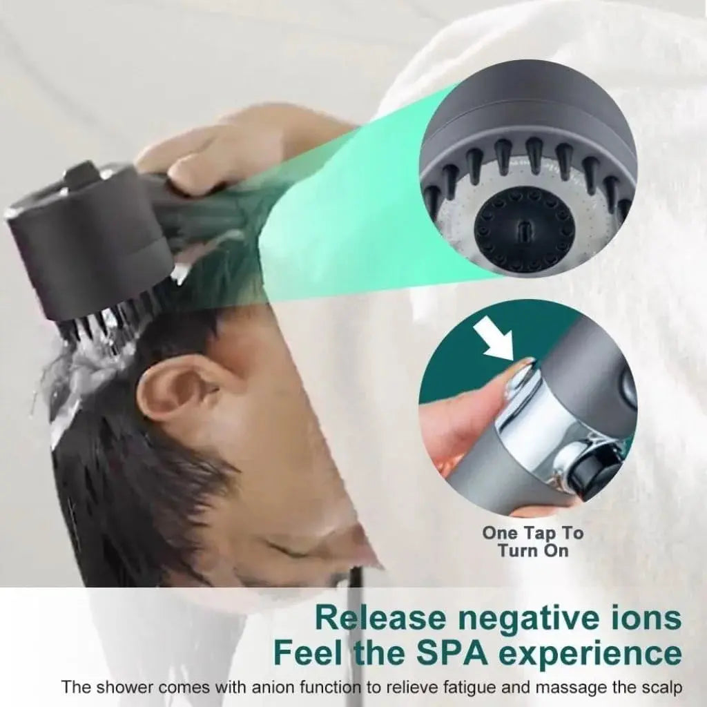 High Pressure Multifunctional Handheld Massage Shower Head with Hose Scrollcart Qatar 