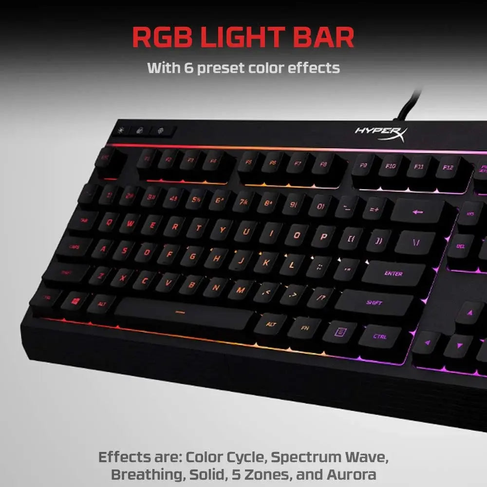HyperX Alloy Core RGB Gaming Keyboard – Membrane, Black Scrollcart Qatar 