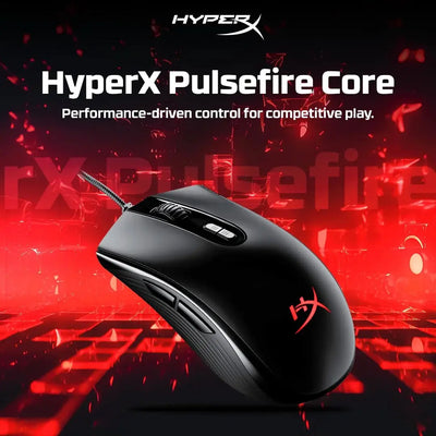 HyperX Pulsefire Core RGB Gaming Mouse – 6200 DPI, 7 Buttons, Black Scrollcart Qatar 