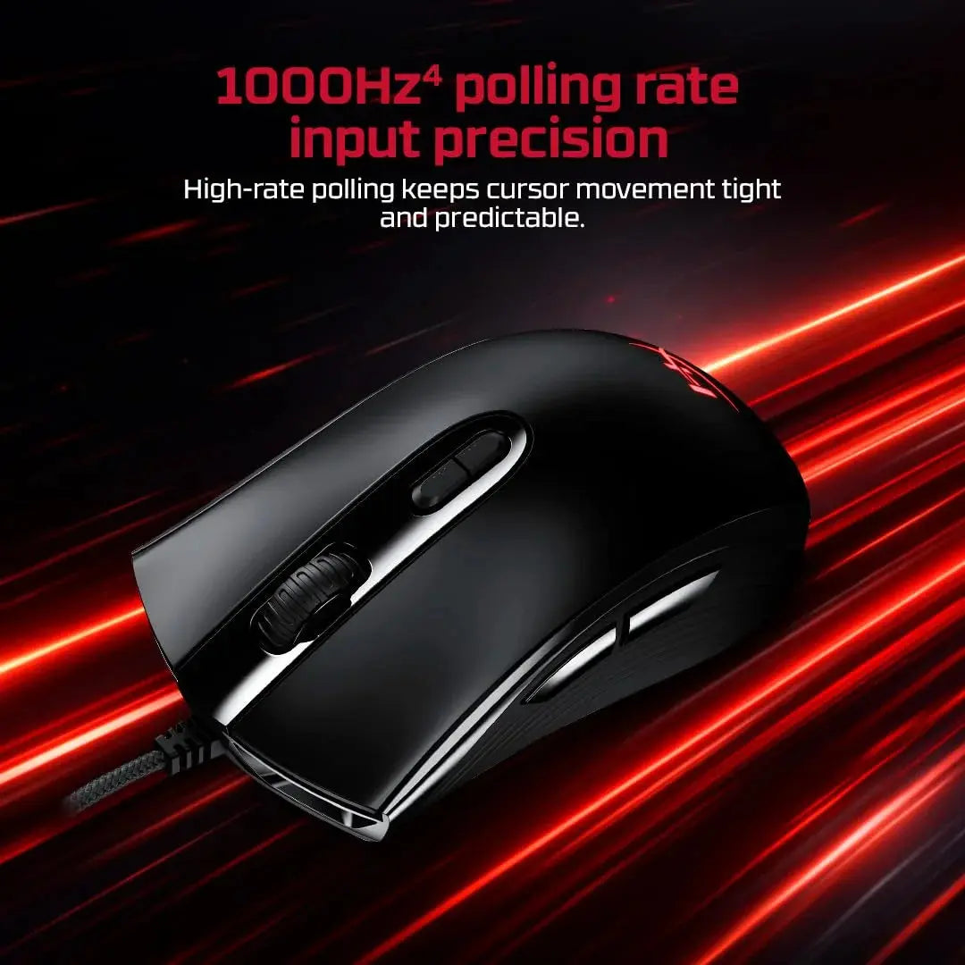 HyperX Pulsefire Core RGB Gaming Mouse – 6200 DPI, 7 Buttons, Black Scrollcart Qatar 