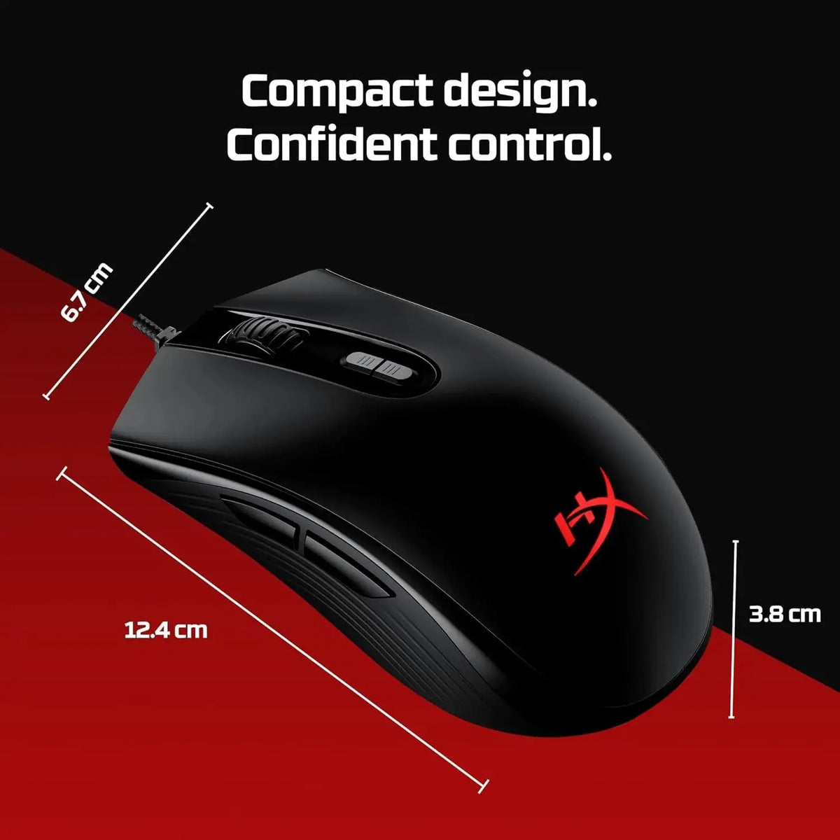 HyperX Pulsefire Core RGB Gaming Mouse – 6200 DPI, 7 Buttons, Black Scrollcart Qatar 