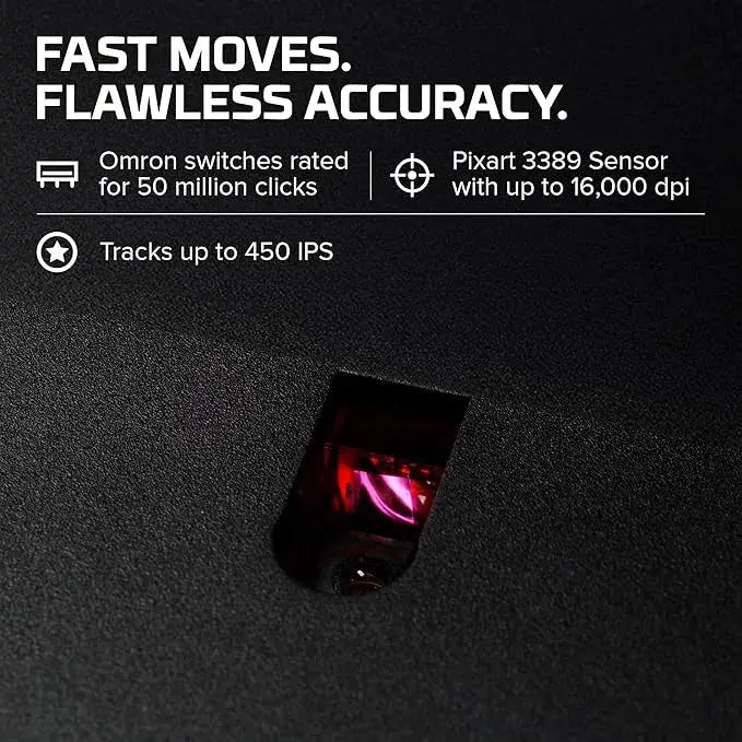 HyperX Pulsefire Surge RGB Wired Gaming Mouse – Black Scrollcart Qatar 