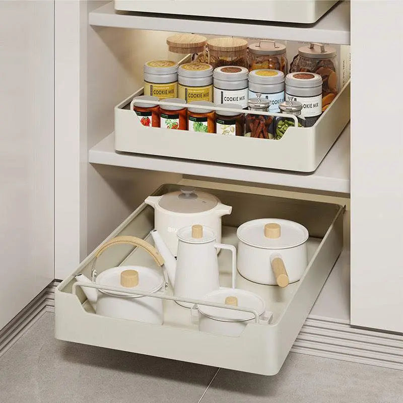Pull out Kitchen Cabinet Storage Drawer Rack - Scrollcart Qatar