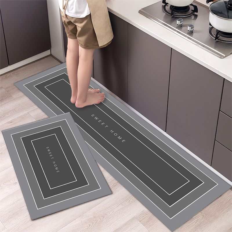 2 pcs Kitchen Floor Mats: Non-Slip, Super Absorbent, Quick-Dry