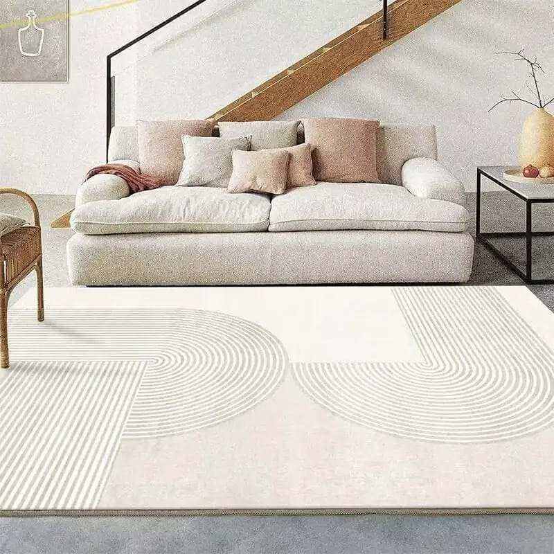 Living Room Rug - Anti Slip Off White Indoor Carpet