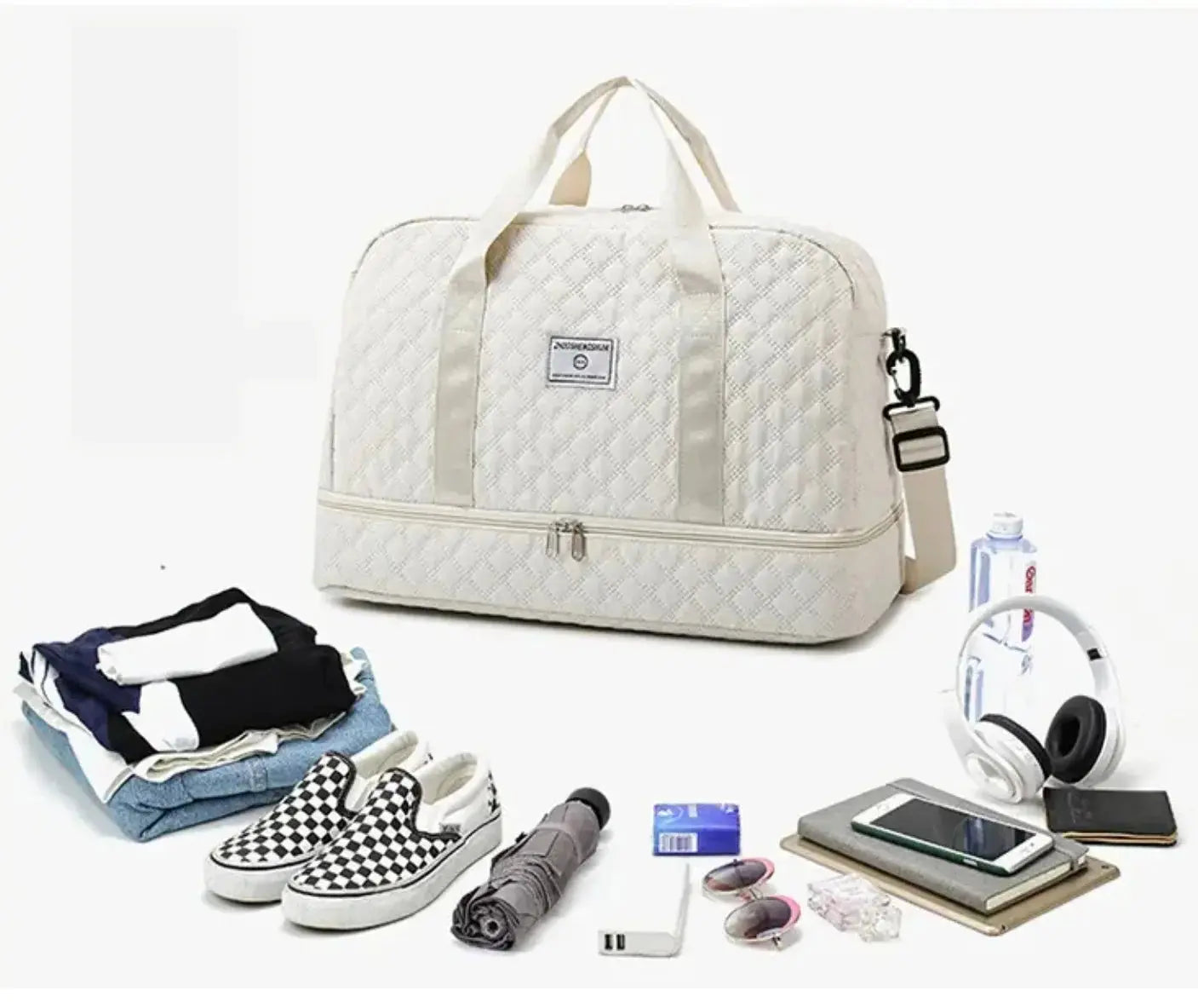 Multi-Purpose Large Capacity Travel Bag- Sports Gym Shoulder Bag With Shoe Compartment - Scrollcart Qatar