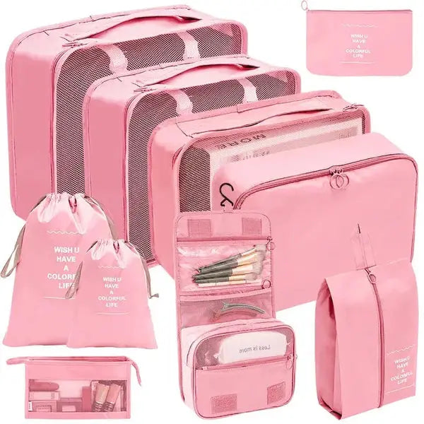 10 Pcs Travel Luggage Organizer Bags - Scrollcart Qatar