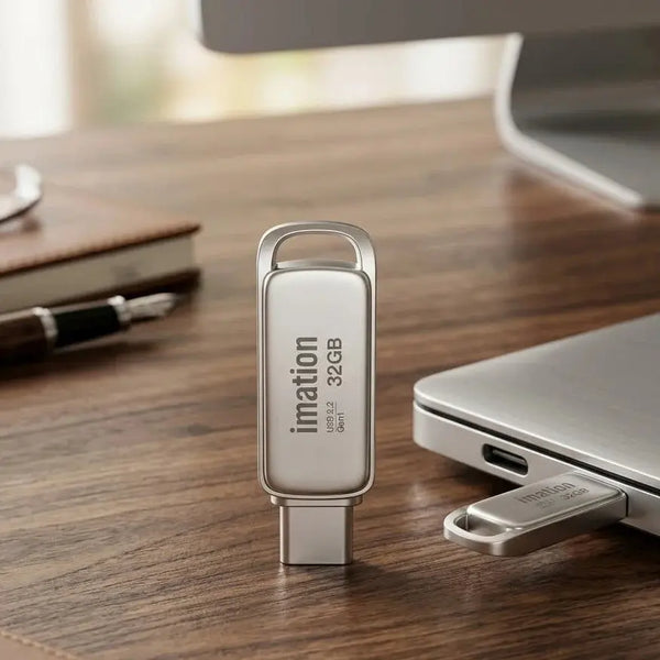 Imation Z1 OTG USB 3.2 Gen 1 Flash Drive – 32GB & 64GB Pearl Nickel Scrollcart Qatar 