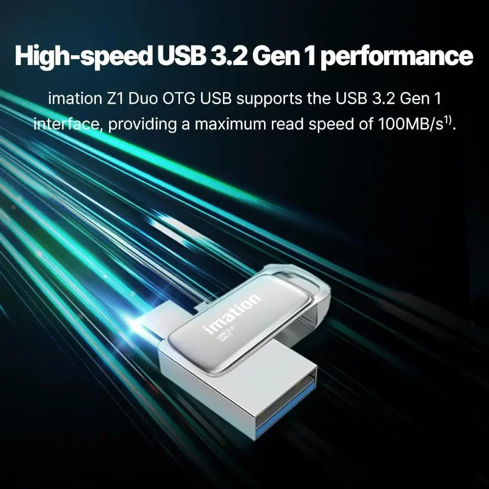 Imation Z1 OTG USB 3.2 Gen 1 Flash Drive – 32GB & 64GB Pearl Nickel Scrollcart Qatar 