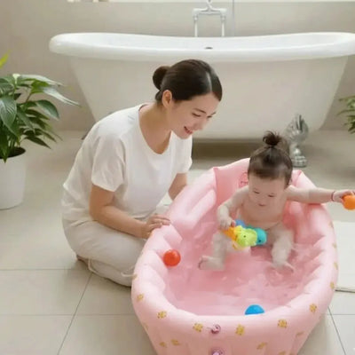 Inflatable Toddler Bathtub-Portable Baby Bath Tub Qatar