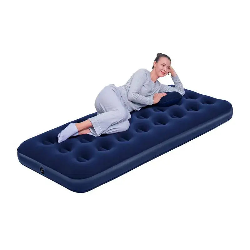 Inflatable Single Air Bed Camping Mattress For Indoor & Outdoor Scrollcart Qatar 