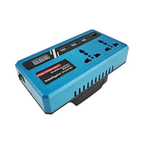 Intelligent 150W Power Inverter – 18V–21V Lithium Battery Adapter for AC & USB Scrollcart Qatar 