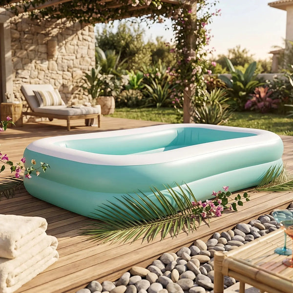 Intex Inflatable Family Pool 2 Ring Kids Outdoor Garden Pool New Robinson 