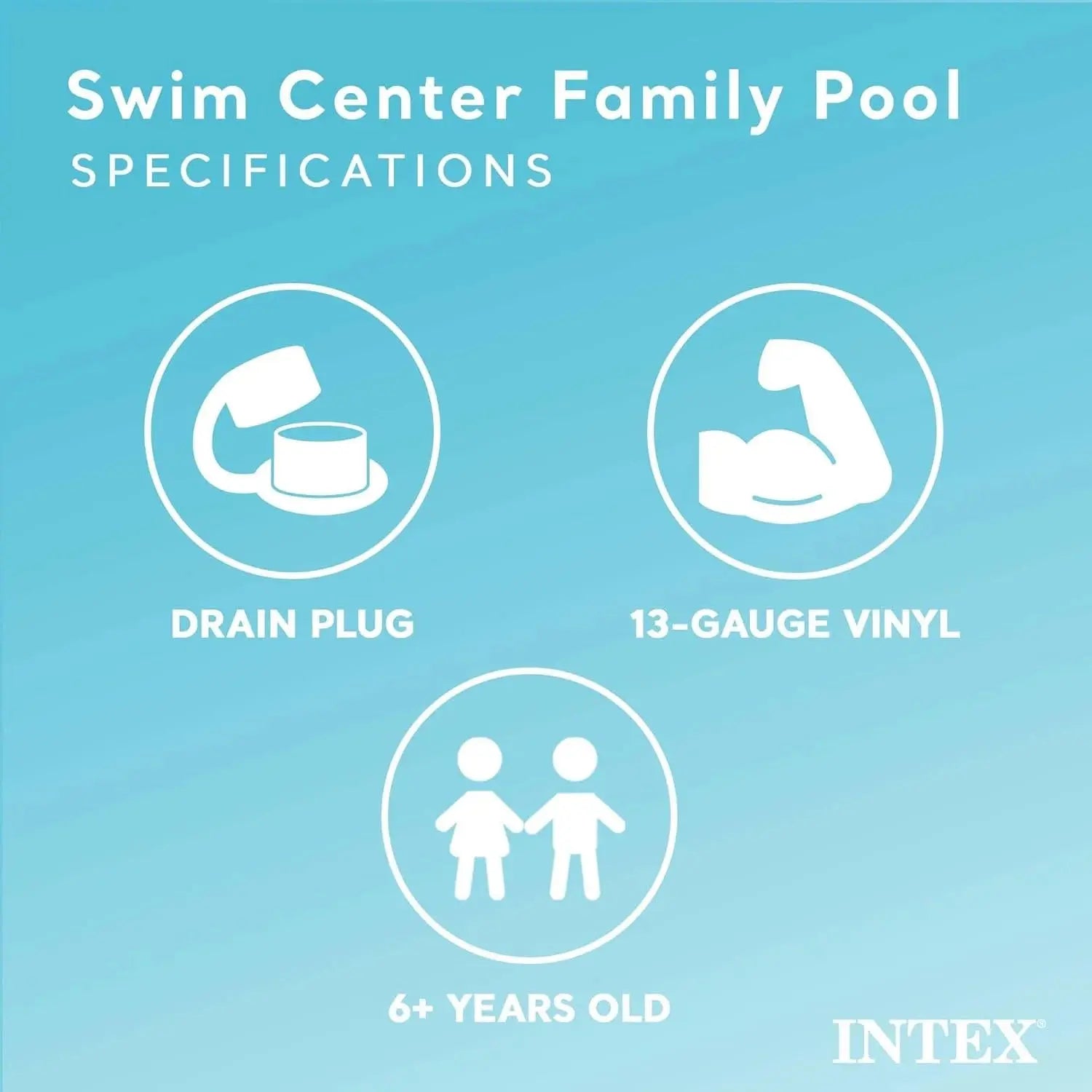 Intex Inflatable Family Pool 2 Ring Kids Outdoor Garden Pool New Robinson 