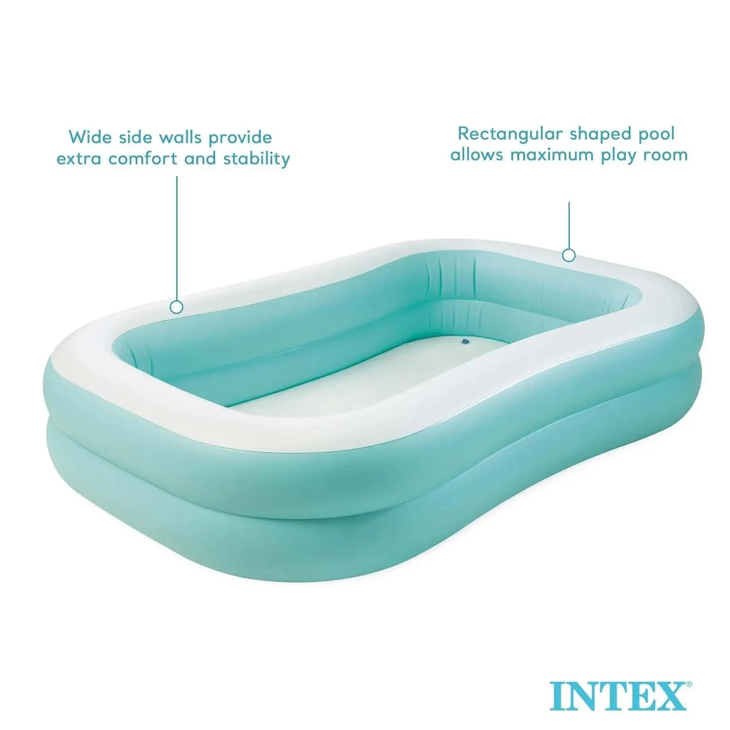 Intex Inflatable Family Pool 2 Ring Kids Outdoor Garden Pool New Robinson 