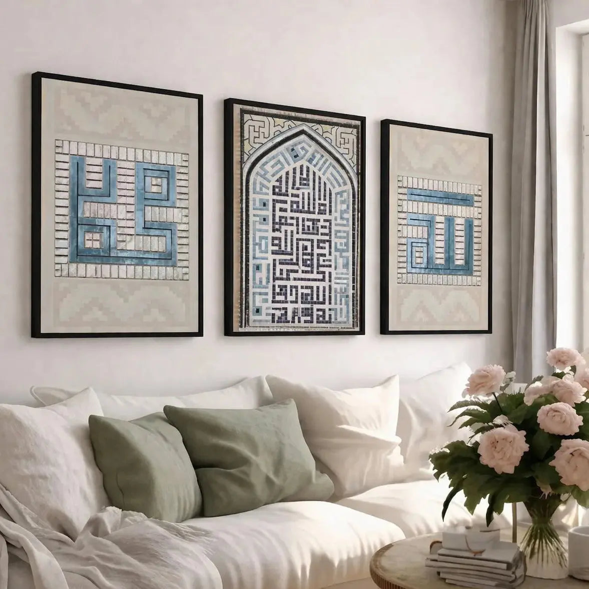 Islamic Historic Wall Art Prints – Mosque Archway Motifs - Premium Islamic Home Decor Scrollcart Qatar 