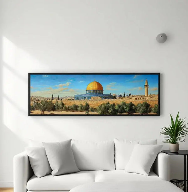 Islamic Wall Art Print – Al Aqsa & Dome of the Rock Jerusalem Decor Scrollcart Qatar 