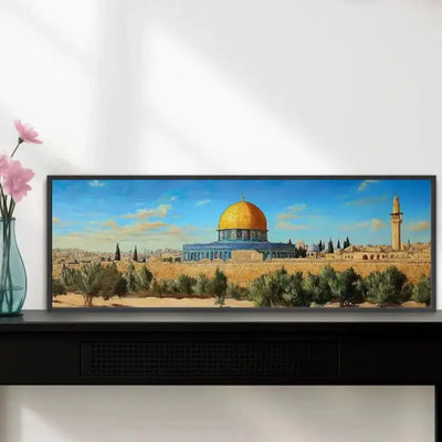 Islamic Wall Art Print – Al Aqsa & Dome of the Rock Jerusalem Decor Scrollcart Qatar 