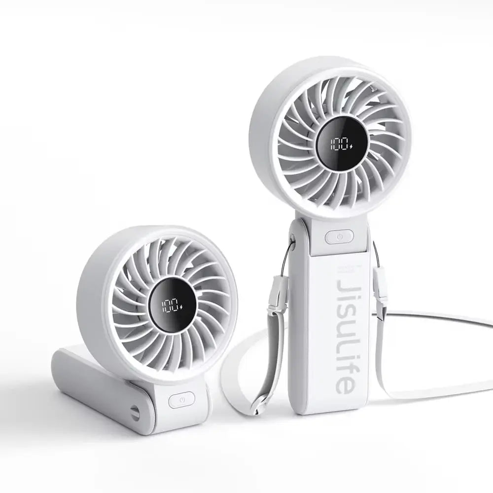 JISULIFE Life7 3-in-1 Handheld Fan-5-Speed Foldable Portable Fan - Black Al anees 