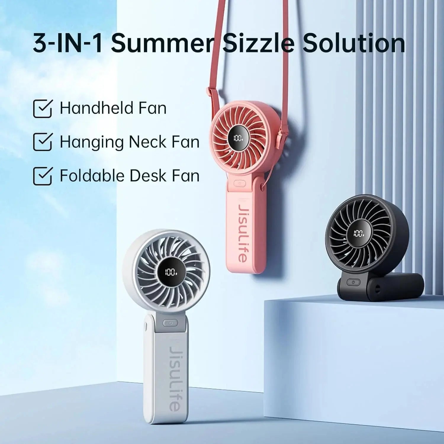 JISULIFE Life7 3-in-1 Rechargeable Portable Fan Doha Qatar