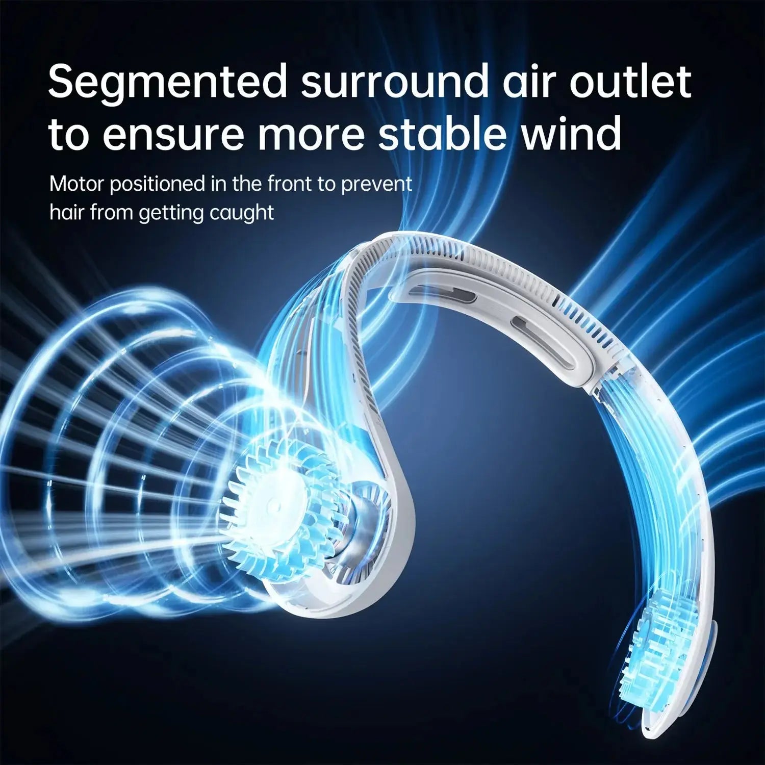 Portable Bladeless Neck Fan 3 4000mAh Rechargeable Qatar