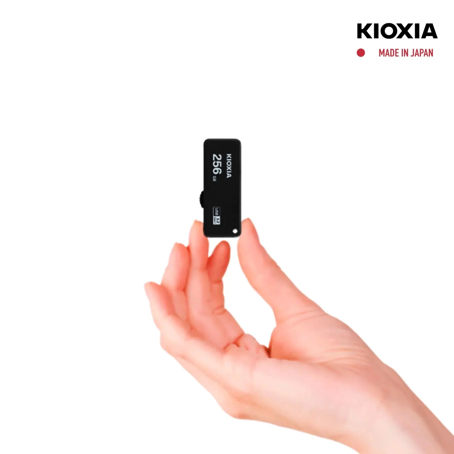 KIOXIA TM U365K 256GB - TransMemory USB Flash Drive - holding Hand
