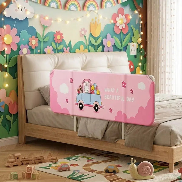 Kid's Foldable Bed Bumper – Adjustable Baby Bed Rail Scrollcart Qatar 