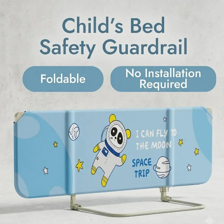 Kid's Foldable Bed Bumper – Adjustable Baby Bed Rail Scrollcart Qatar 