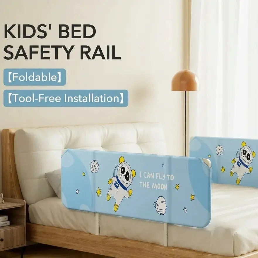 Kid's Foldable Bed Bumper – Adjustable Baby Bed Rail Scrollcart Qatar 