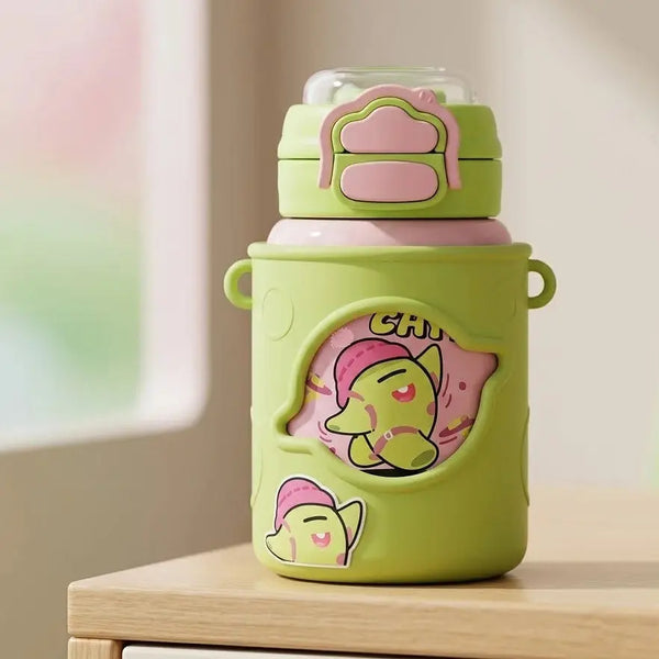 Kids Cartoon Water Bottle – Portable Children’s Drink Bottle with Strap Scrollcart Qatar 