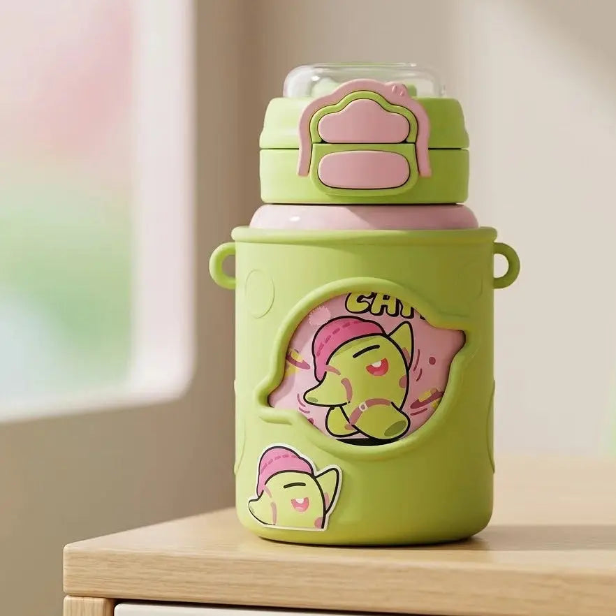 Kids Cartoon Water Bottle – Portable Children’s Drink Bottle with Strap Scrollcart Qatar 