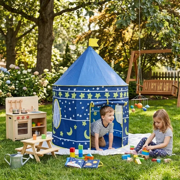 Kids Folding Pop-Up Play House Tent – Portable Castle Playhouse Scrollcart Qatar 