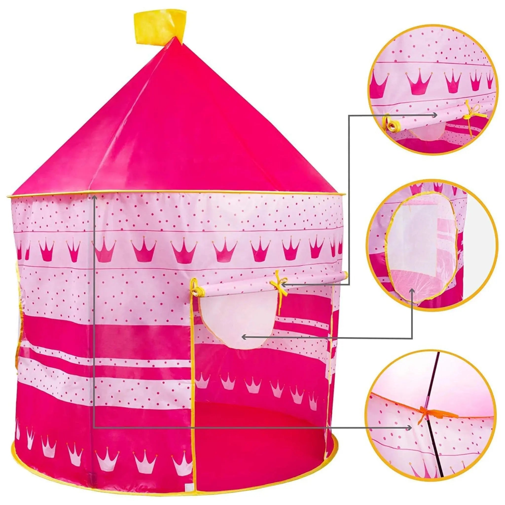 Kids Folding Pop-Up Play House Tent – Portable Castle Playhouse Scrollcart Qatar 