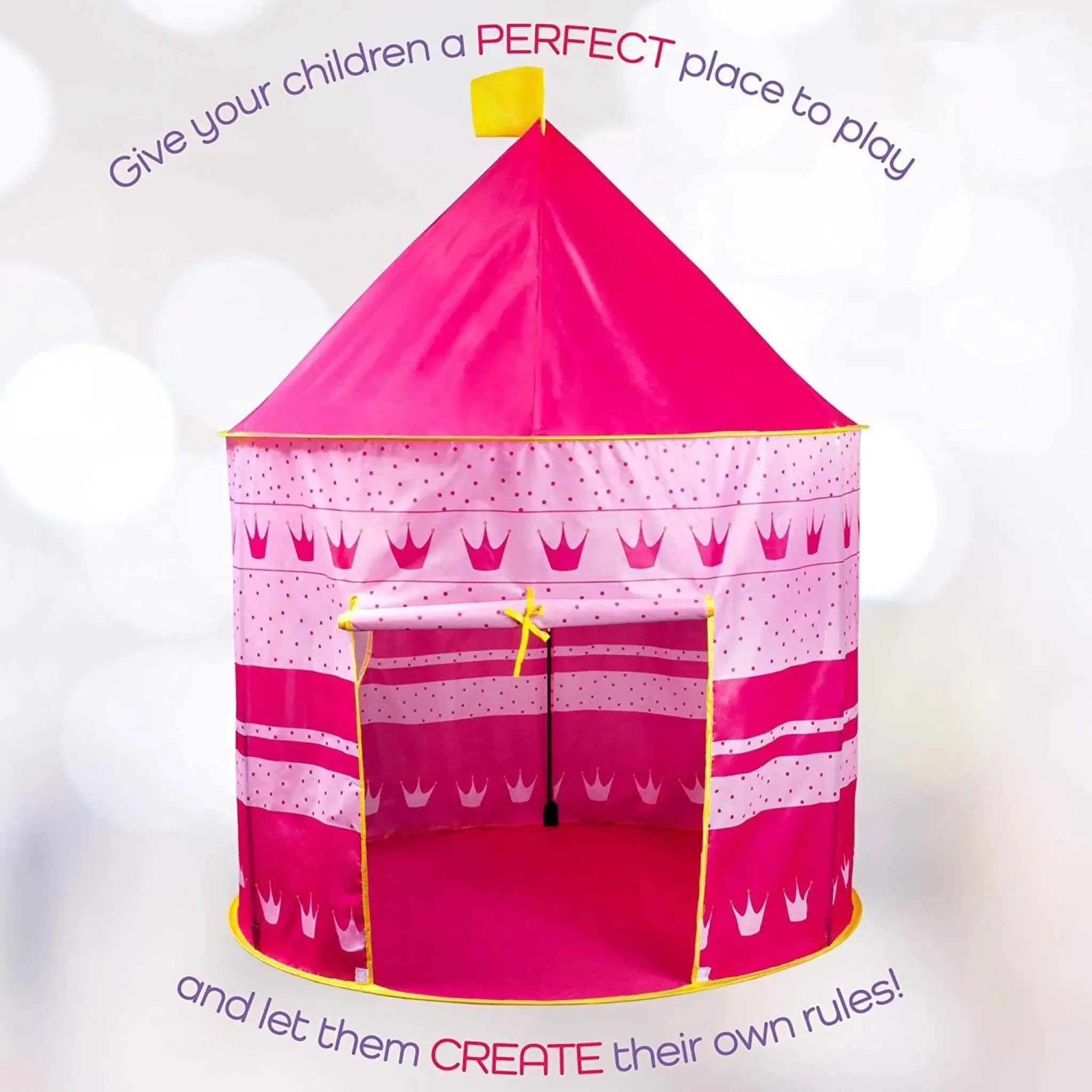 Kids Folding Pop-Up Play House Tent – Portable Castle Playhouse Scrollcart Qatar 