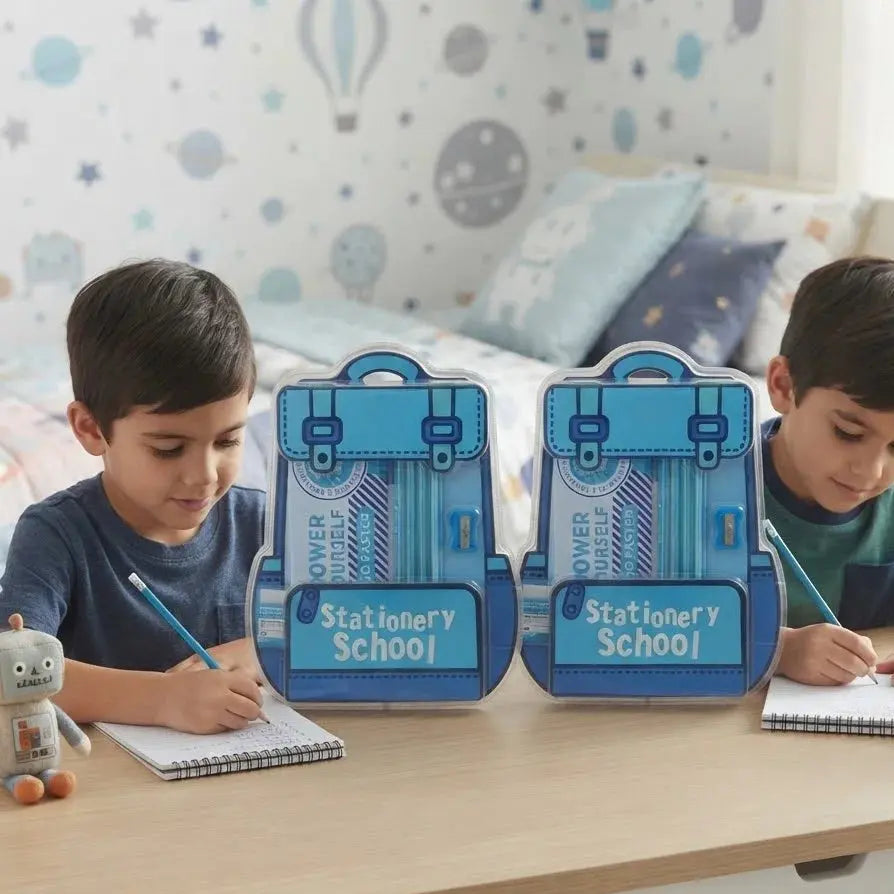 Kids Stationery School Set-School Supplies with Pencil, Sharpener & Eraser Scrollcart Qatar 